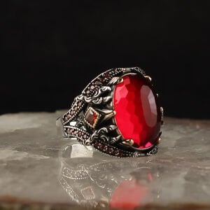 Zirkon Taşlı 925 Ayar Erkek Gümüş Yüzük
