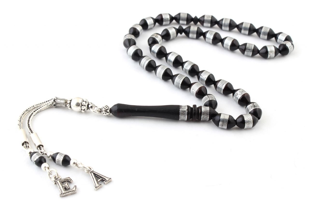 Kuka Tesbih - 925 Ayar Gümüş Harfli Ve Püsküllü