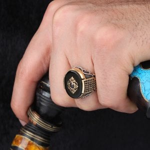 Oniks Taşlı 925 Ayar Gümüş Yüzük