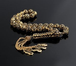 Özel İşçilikli Zirkon Taşlı İşlemeli 925 Ayar Gümüş Tesbih