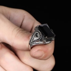 Zirkon Taşlı 925 Ayar Erkek Gümüş Yüzük