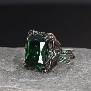 Zirkon Taşlı 925 Ayar Erkek Gümüş Yüzük