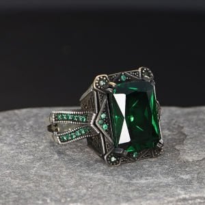 Zirkon Taşlı 925 Ayar Erkek Gümüş Yüzük