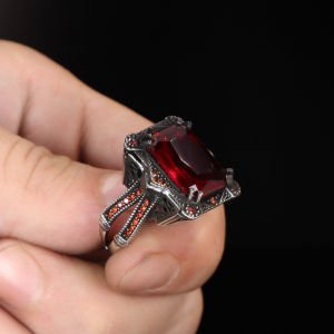 Zirkon Taşlı 925 Ayar Erkek Gümüş Yüzük