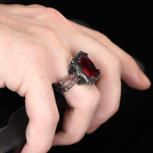 Zirkon Taşlı 925 Ayar Erkek Gümüş Yüzük