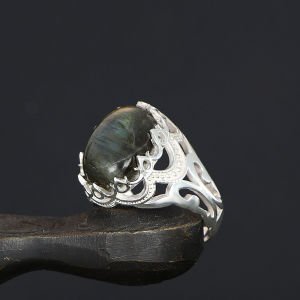 Labradorite Taşlı 925 Ayar Erkek Gümüş Yüzük