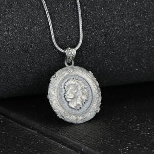 Aslan Model 925 Ayar Erkek Gümüş Kolye