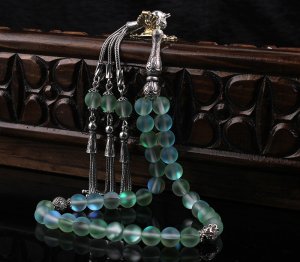 Gümüş Püsküllü Kuvars Taşlı Tesbih