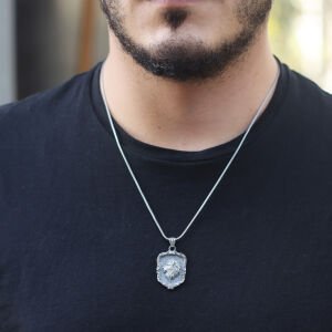 Aslan Model 925 Ayar Erkek Gümüş Kolye