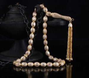 Zirkon Taşlı Özel Tasarım 925 Ayar Gümüş Tesbih