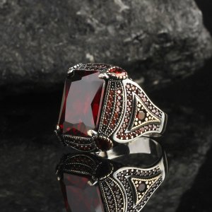 Zirkon Taşlı 925 Ayar Gümüş Erkek Yüzük